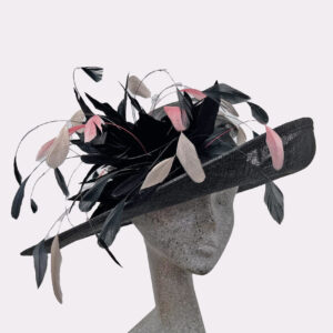 Large Black Upbrim Hat