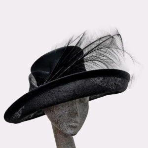Black Hat with Ostrich Feather