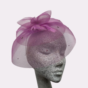 Deep Veil Mauve Crin Fascinator