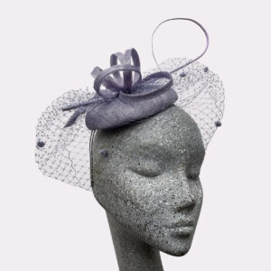 Mauve Pillbox Fascinator