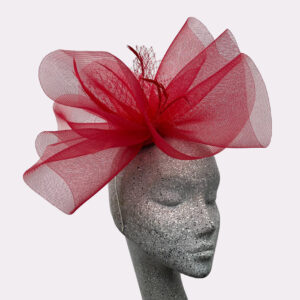 Red Crin Handkerchief Fascinator