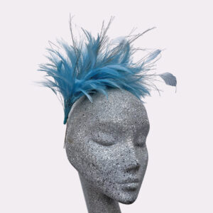 Turquoise Feather Arch Fascinator
